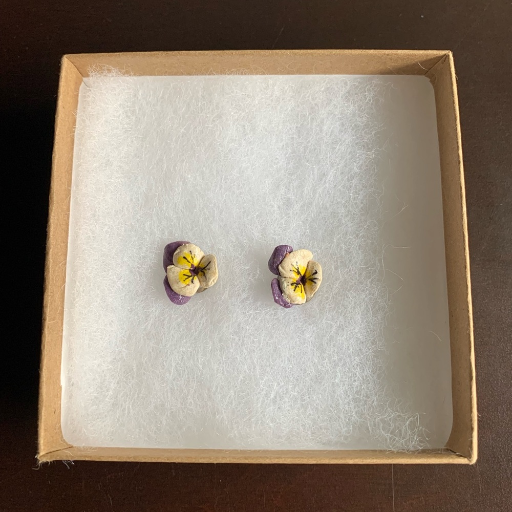 Delicate & Beautiful Hand-Painted Floral Earrings